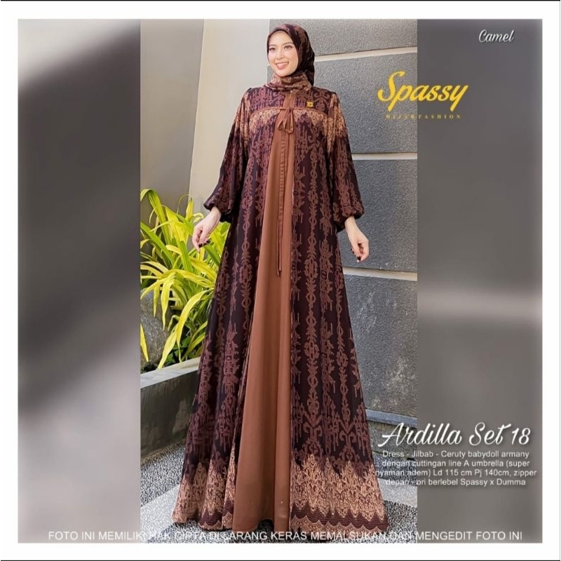 Ardilla gamis perempuan ORI spassy