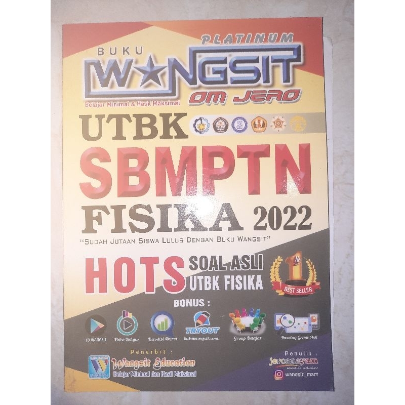PRELOVED BUKU WANGSIT OM JERO SNBT SBMPTN SAINTEK TPS TPA  FISIKA BIOLOGI KIMIA MATEMATIKA 2022 LIKE