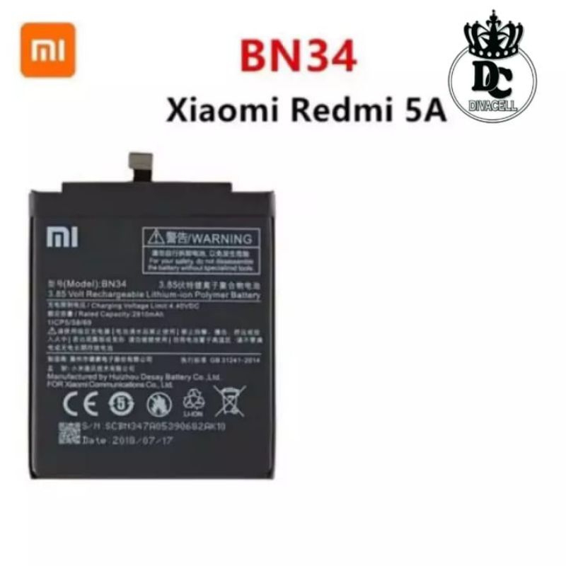 Original Baterai Redmi 5A BN 34