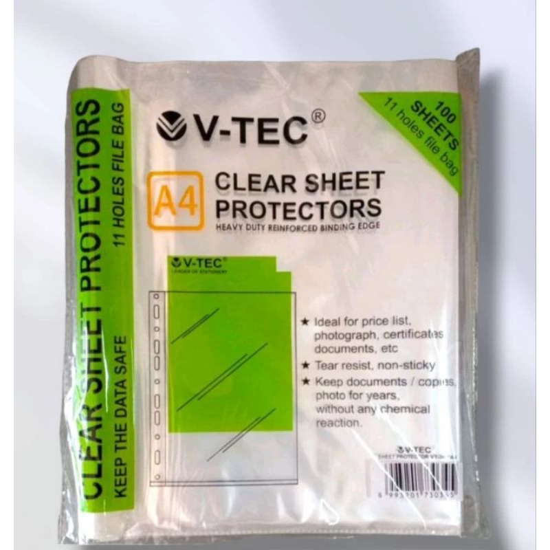

Vtech A4 clear sheets protector / plastik pocket