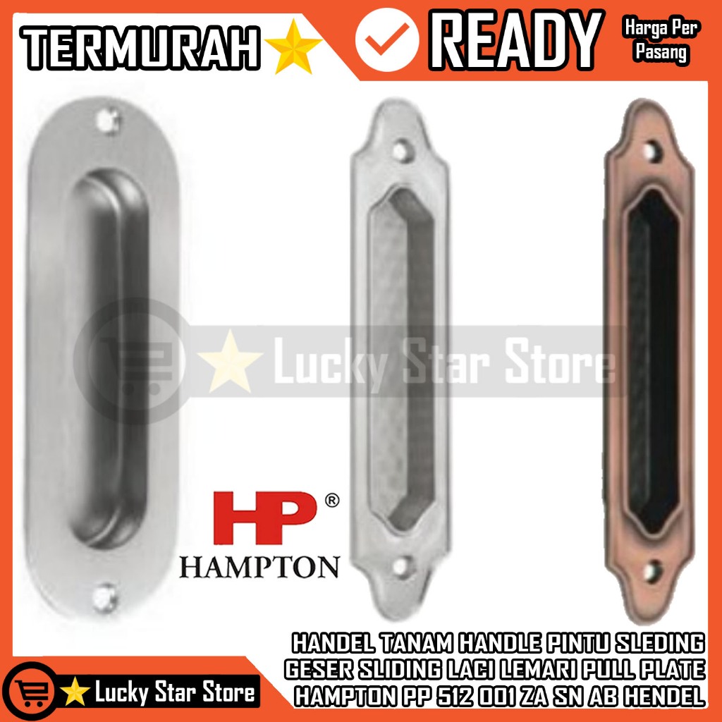 Hampton HP PP 512 001 Za Sn Ab Pull Plate Handel Handle Tanam Pintu Sleding Sliding Geser Laci Lemar