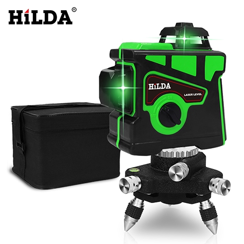 BSDMall- Laser Level 12 Line Laser 3D Hilda Self Leveling High-precision Taffware