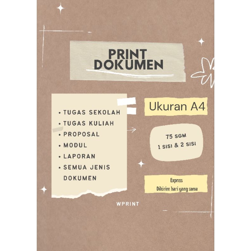 

PRINT DOKUMEN A4 75 sgm