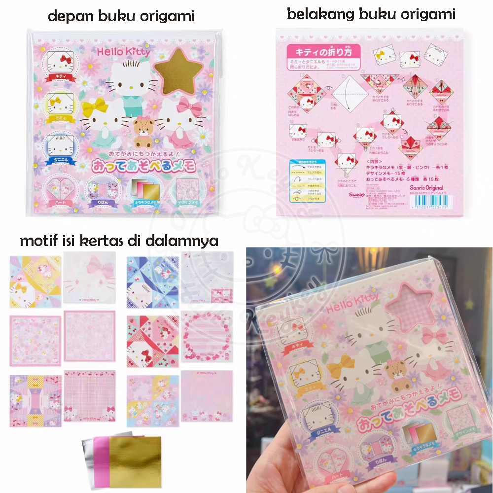 

buku kertas origami hello kitty original sanrio japan
