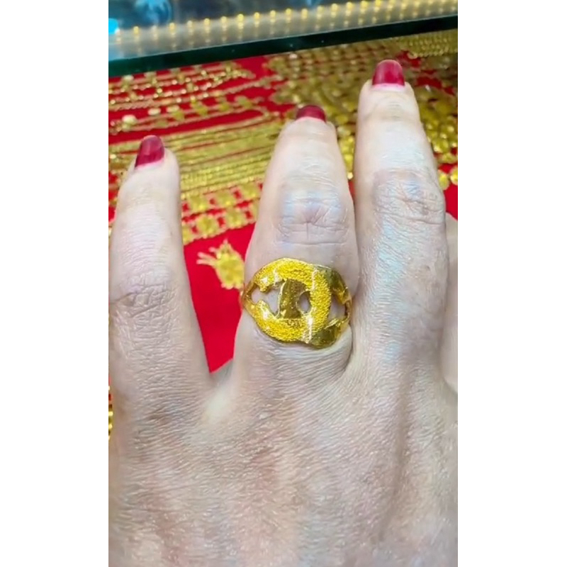 CINCIN LAPIS EMAS CRISTAL 24 k awet dipakai setiap hari