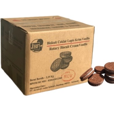 

Biskuit Coklat Lapis Krim Vanila - BAL 3.25KG - BCLVB1