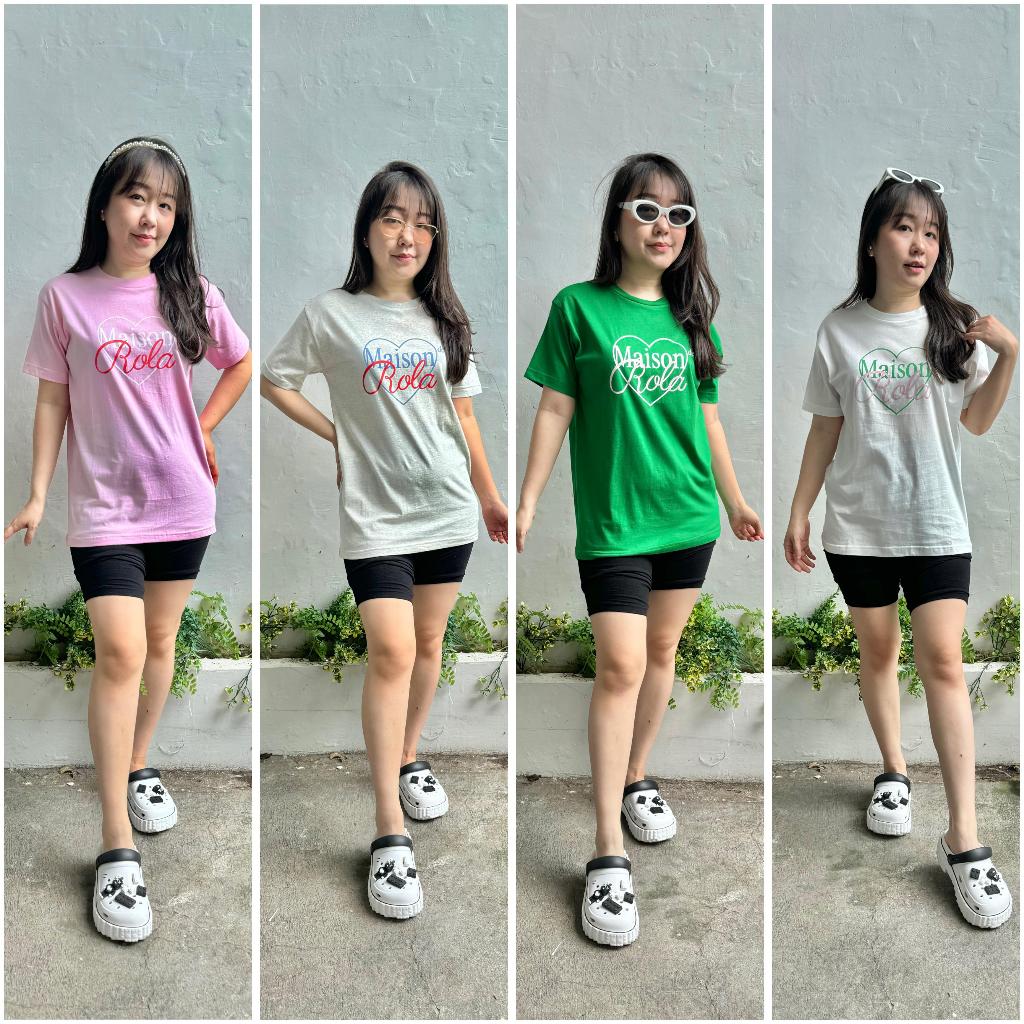 MAISON ROLA KAOS WANITA BAHAN PREMIUM COMBED TSHIRT KOREAN STYLE KATUN MISTY