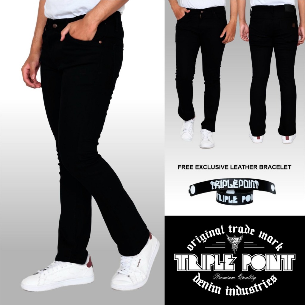 TRIPLE POINT  - CELANA JEANS PRIA CUTBRAY TERLARIS - CELANA PANJANG PRIA JEANS CUTBRAY HITAM - JEANS