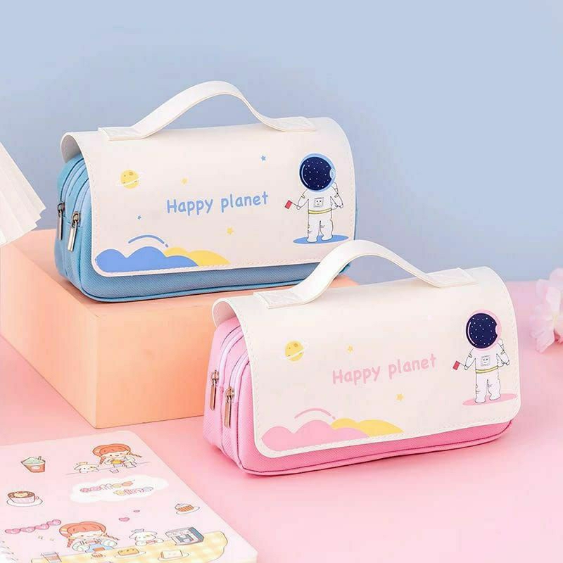 

Tempat Pensil Anak Karakter Astronot Kotak Pensil Import Murah Warna Biru Pink Orange