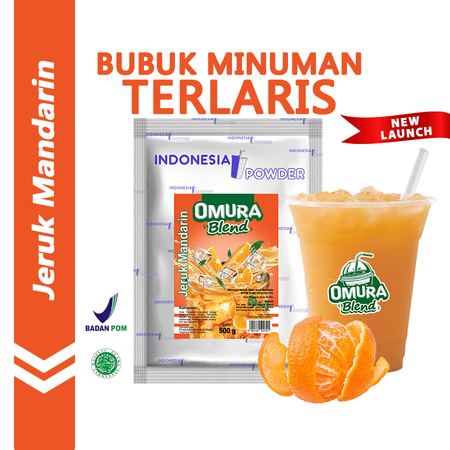 

OMURA Blend Bubuk Minuman Premium Rasa Jeruk Mandarin Powder Drink 500 Gr Omura Powder