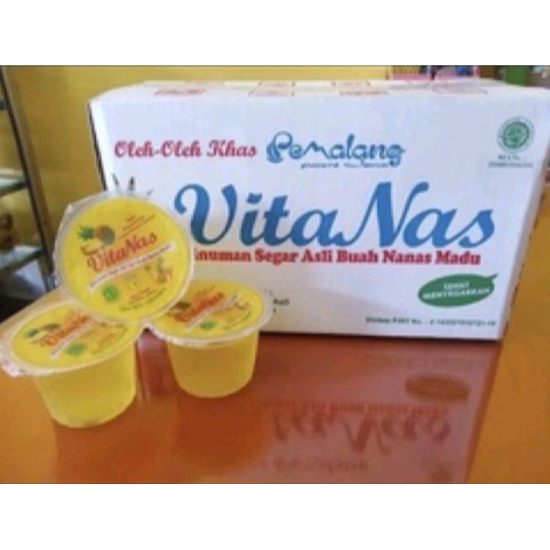 

oleh-oleh khas pemalang minuman segar vita nas isi 24 pcs isi 180 gram