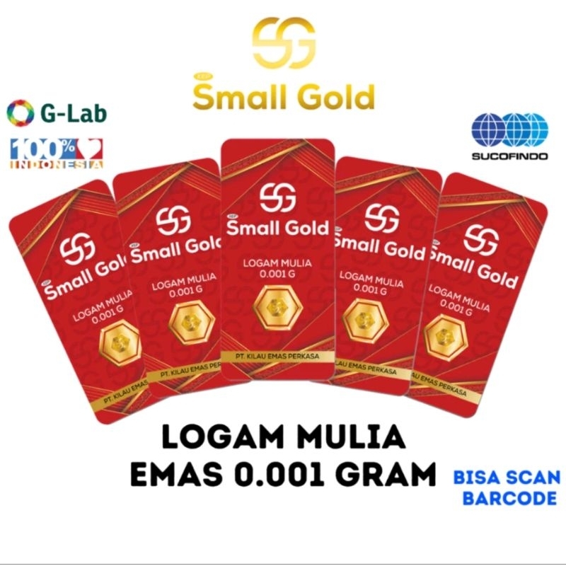 Emas Mini 0,001 Gram THR Bocil Ramadhan Small Gold Logam Mulia