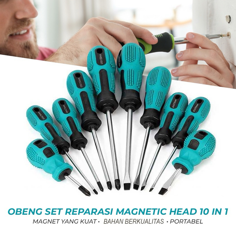 taffware obeng set 10 in 1 obeng set 9 in 1