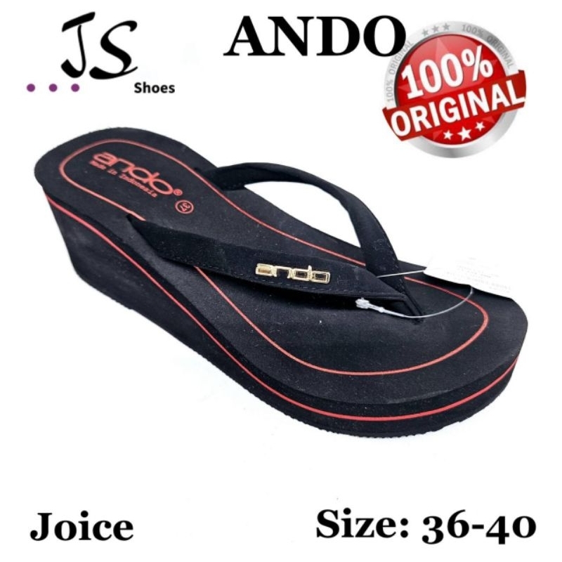 ANDO JOICE - SANDAL WEDGES SPON WANITA DEWASA MERK ANDO ORIGINAL
