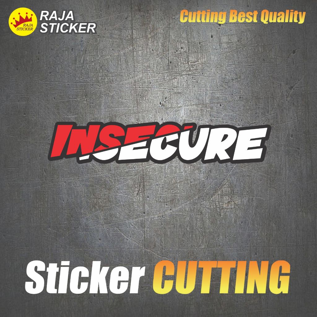 Sticker Stiker cutting Insecure uk. 13.5 cm