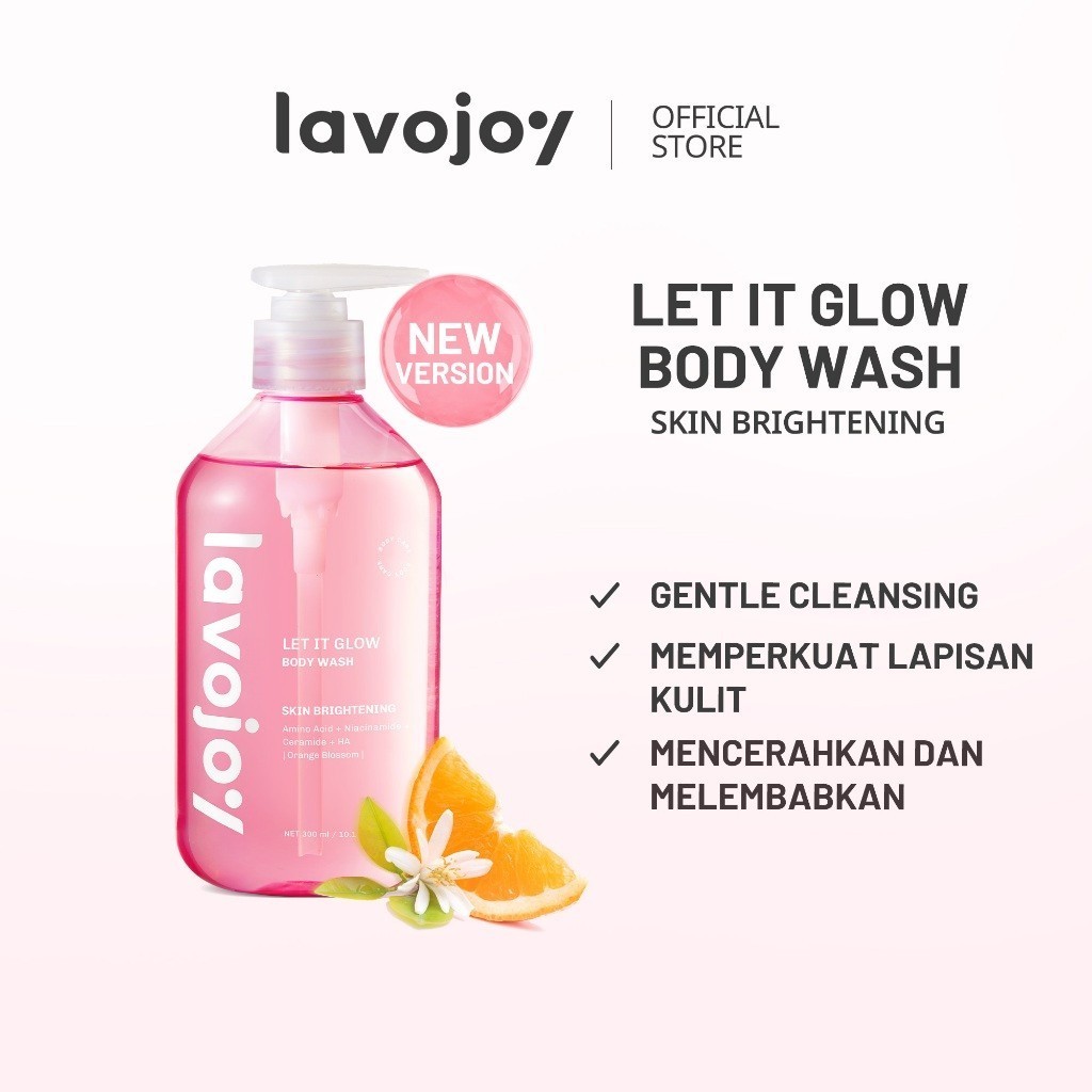 LAVOJOY Let It Glow Body Wash Skin Brightening 300ml | Bodywash + Niacinamide