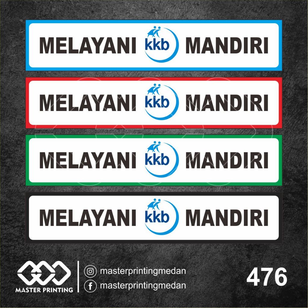 

476 - Stiker Melayani KB Mandiri, Sticker Vinyl, Premium, Tahan Air, Termurah, dan Bisa Custom