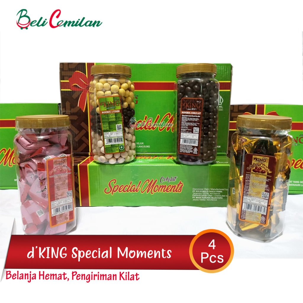 

d'King Coklat Special Moments - Cokelat Bonibol isi 4 Toples