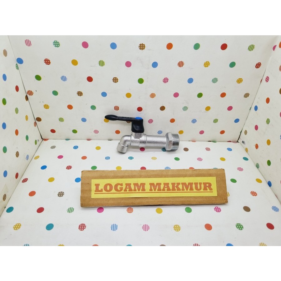 1 PC - KRAN AIR BESI 1/2" (ONDA ORIGINAL) / KERAN TEMBOK MODEL HANDEL HITAM PANJANG