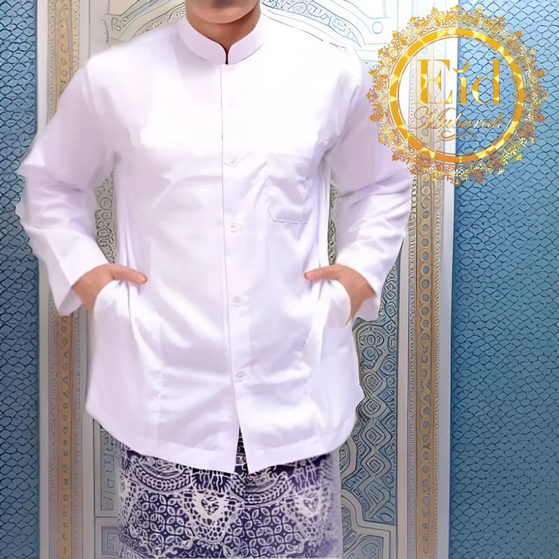 Baju Muslim Koko Muslim Habib Habib Polos Saku samping