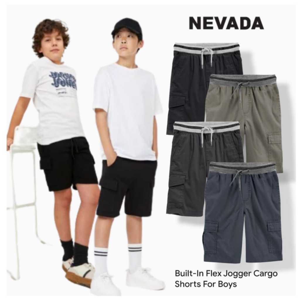 N3VADA CELANA PENDEK CHINO CARGO/KARGO JUNIOR ANAK LAKI LAKI 7-16 THN