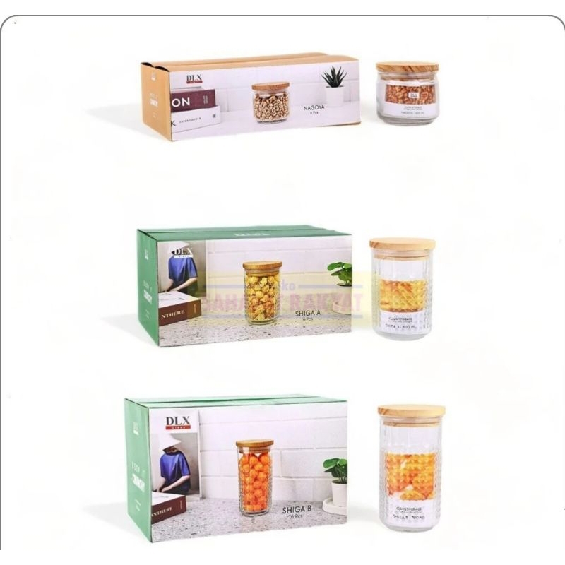 toples kaca/toples lebaran terbaru/toples cantik/toples dlx set isi 6pcs
