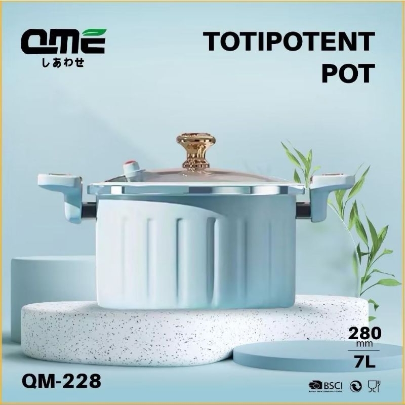 Panci Presto Low Pressure Kapasitas 7 liter Totipotent Pot 7liter QME