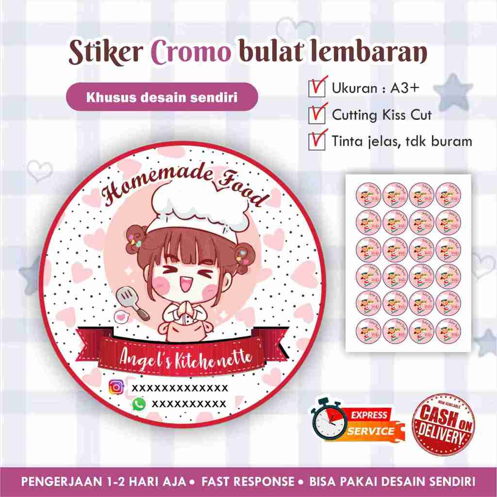 

[REMIX] Stiker Cromo bulat Cutting Kiss cut / chromo lembaran / siap cetak / Print and Cut