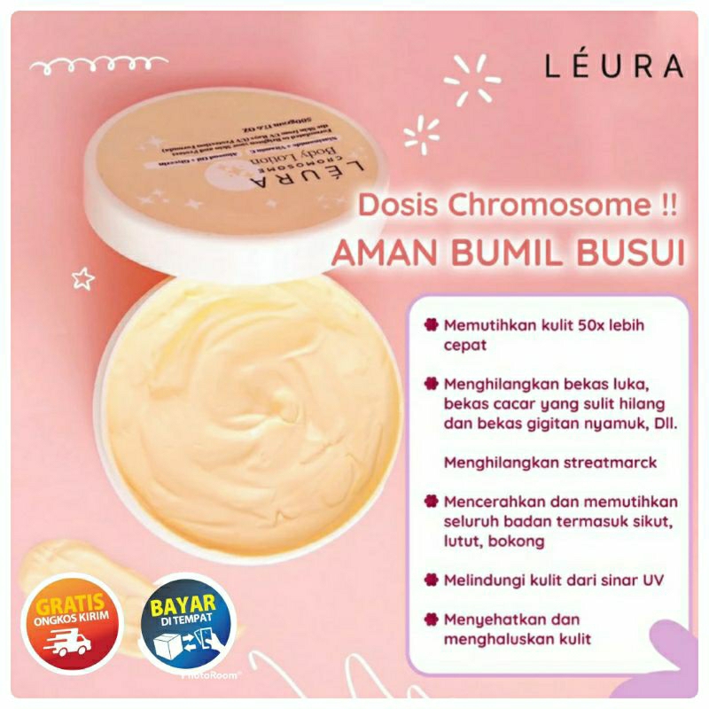 Leura Body Lotion Cromosome 250gr | HB Kromosom BPOM