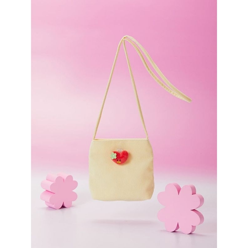 [PO] BT21 TATA MINI CORDUROY CROSSBODY BAG SPRING DAYS / TAS BT21 SPRING DAYS