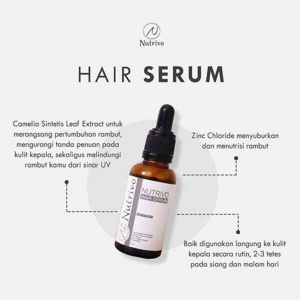 Nutrivo Hair serum. Serum terbaik Penumbuh rambut rontok