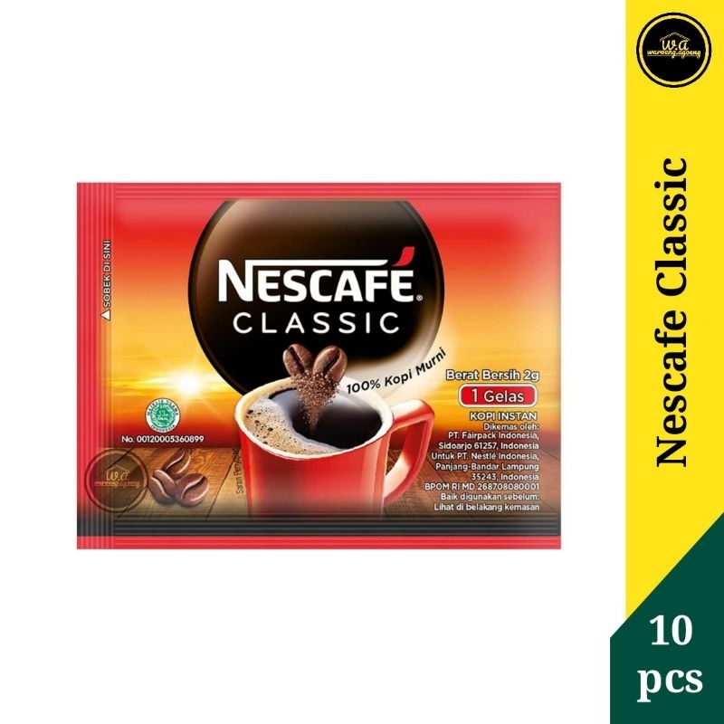 

Nescafe Classic Serenceng Isi 10 Sachet | Kopi Nescafe