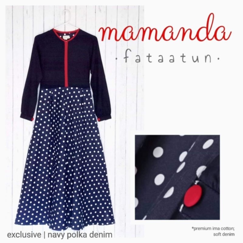 Pakaian Muslim Anak Perempuan - Gamis Mamanda remaja/dewasa Premium dan Nyaman