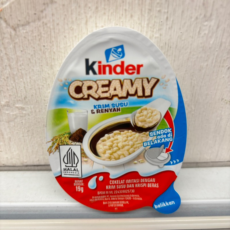 

KINDER CREAMY KRIM SUSU & RENYAH 19g SNACK MEDAN