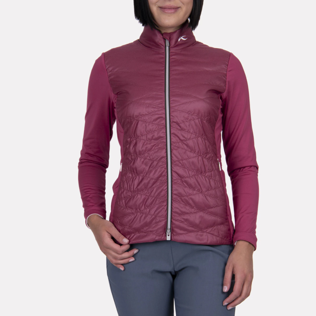 Kjus Women's Retention Red Plum Jacket Kjus Golf Jacket Jaket Kjus polar inner Original Kjuz red jac