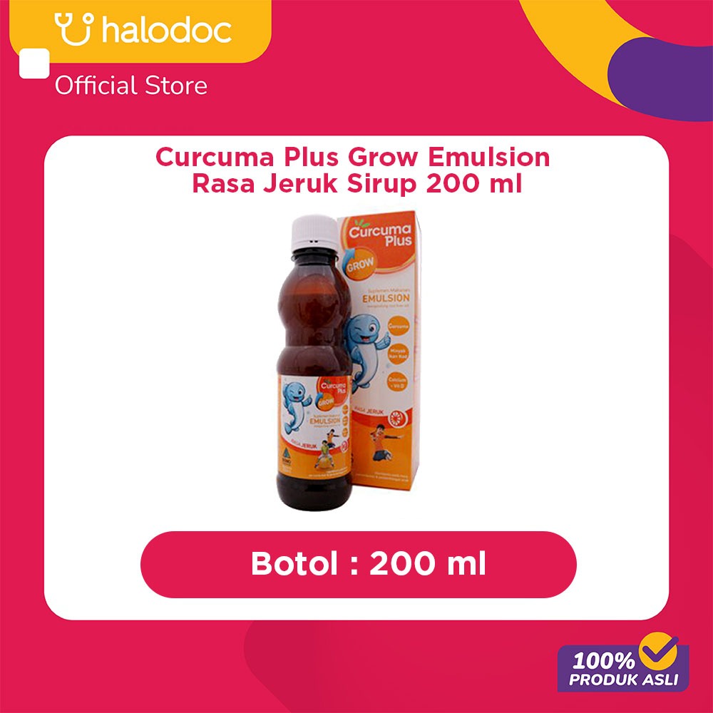 Curcuma Plus Grow Emulsion Rasa Jeruk Sirup 200 Ml