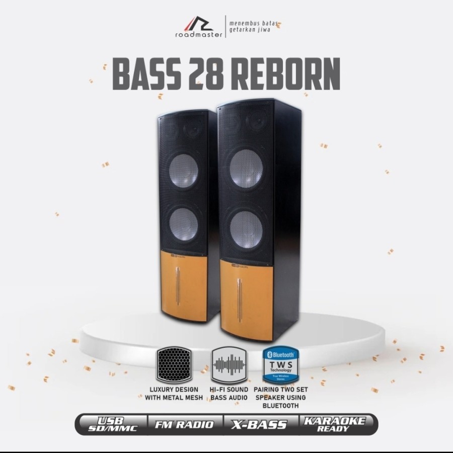 Speaker Aktif Roadmaster Bass 28 Reborn | Bluetooth usb fm karaoke TWS