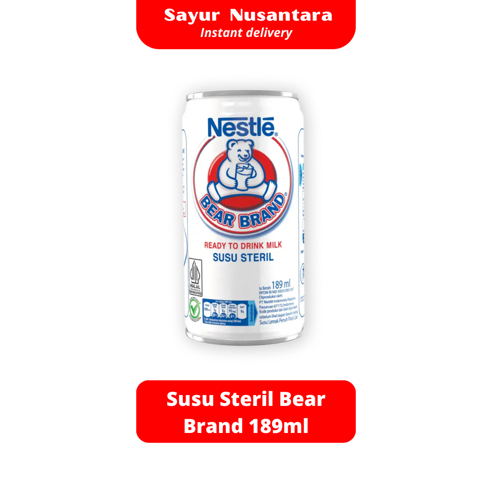 

Susu Bear Brand 189ml - Sayur Nusantara