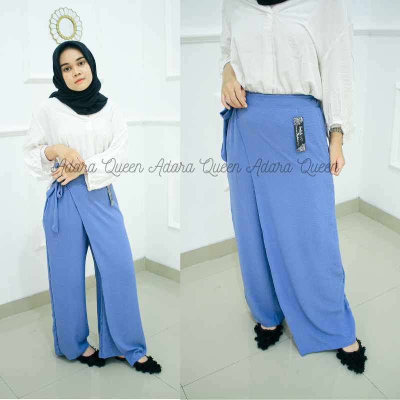 ADARA KULOT ROK CELANA | CELANA KULOT MODEL ROK LAYER DEPAN | CELANA PANJANG KULOT ROK