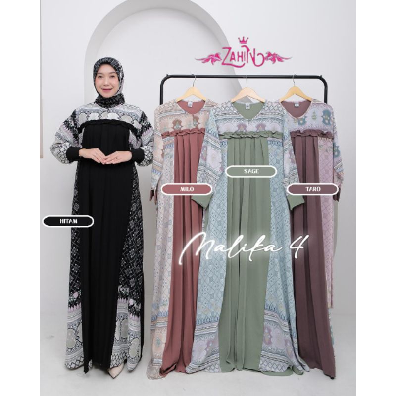 Malika Set Hijab by Zahin/ Carina Hijab ORI by Zahin/ Gamis Cringkel CARINA MALIKA SAHIRA Dress ORI by Zahin/ Original Zahin Collection