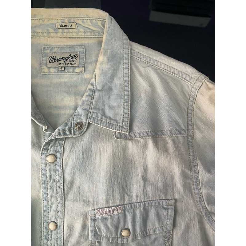 Kemeja Wrangler 100% original. kemeja lengan panjang, used 2nd kemeja jeans