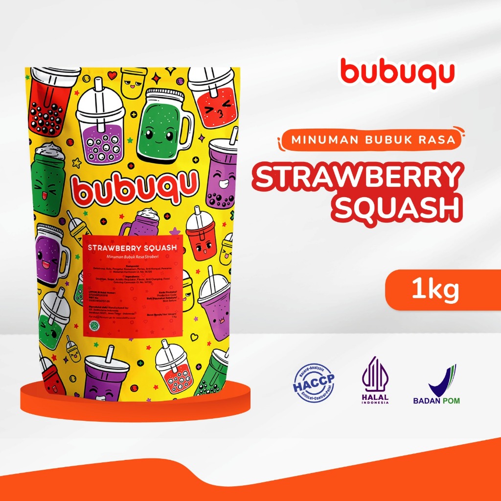 

Powder Drink Strawberry Bubuqu 1 Kg - Bubuk Minuman Strawberry