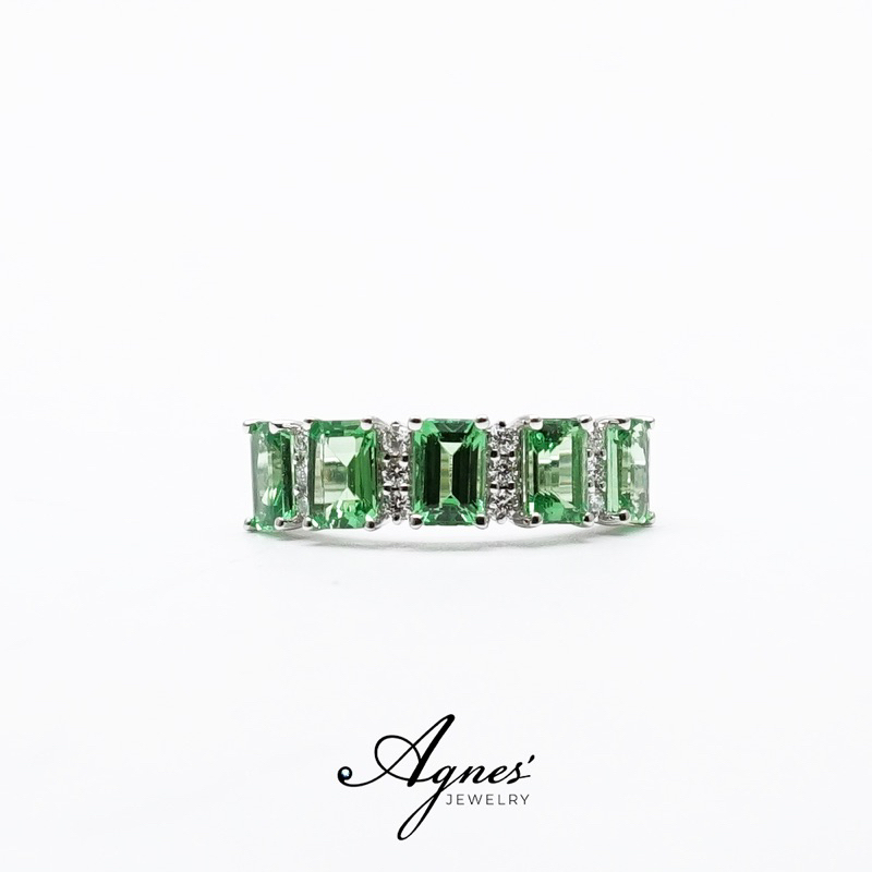 Agnes'jewelry Cincin Berlian Emerald