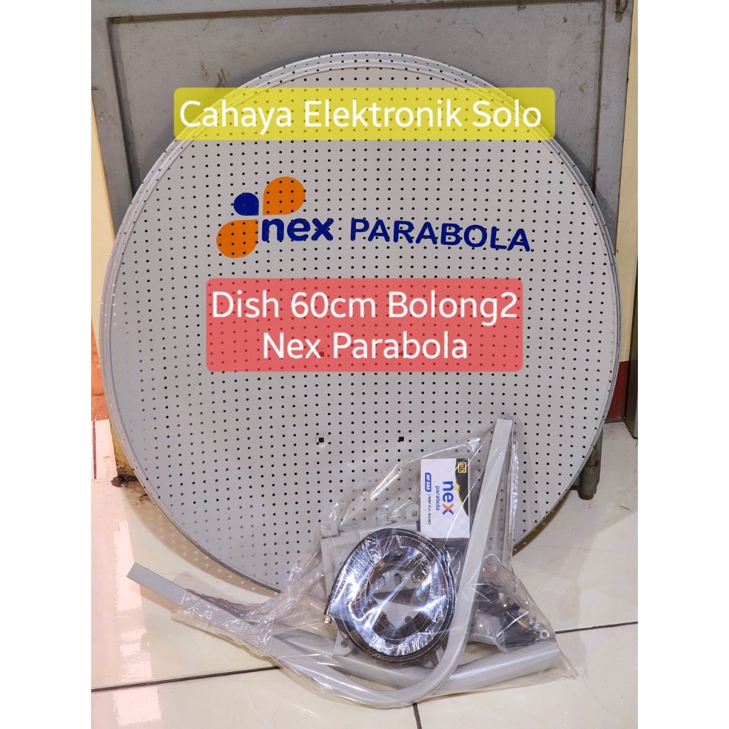 Set Siap Pasang Parabola 60cm Solid + Nex Parabola Siaran Lokal Komplit Indosiar SCTV MNC Piala Duni