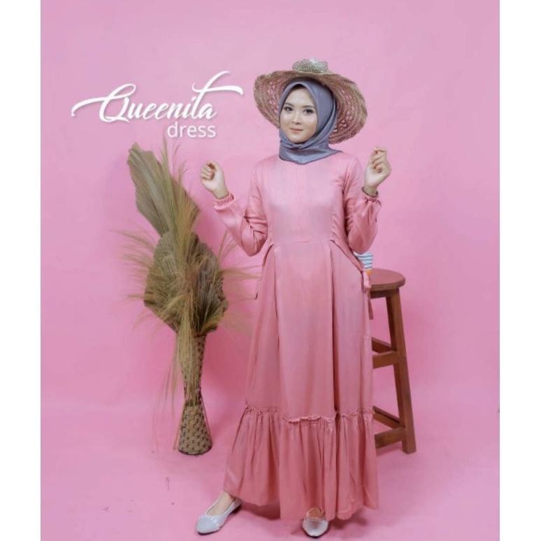 Queenita Dress Gamis Katun Dewasa