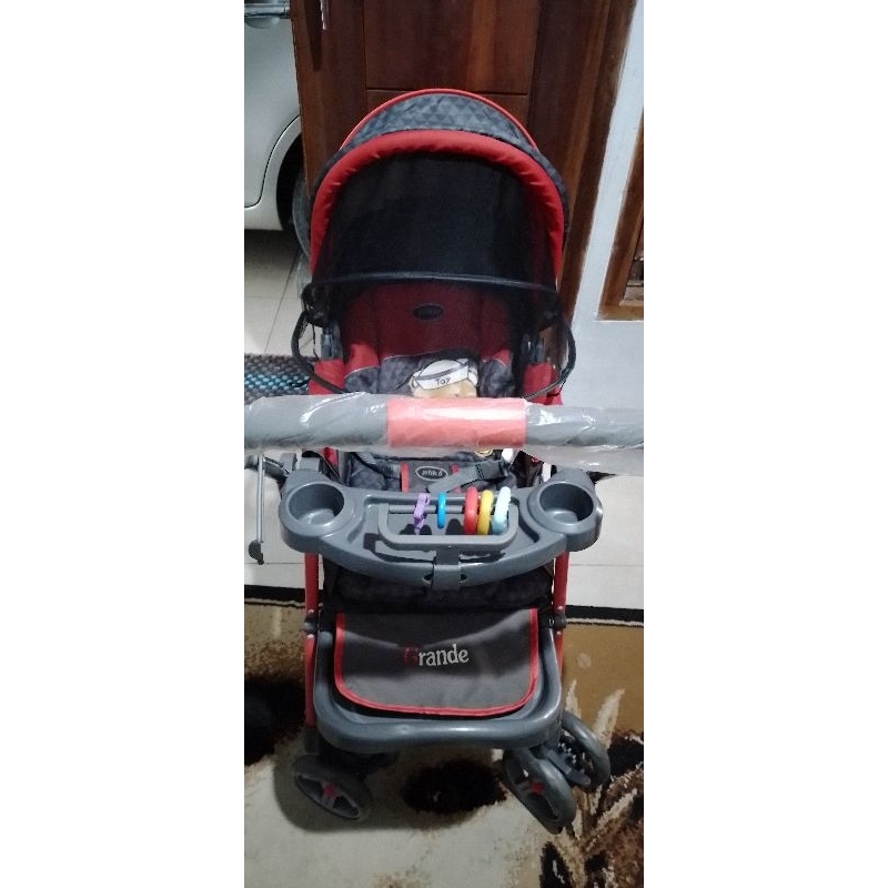 Preloved Baby Stroller Pliko Grande BS268R Gratis Preloved alas stoller dan Sofa bayi