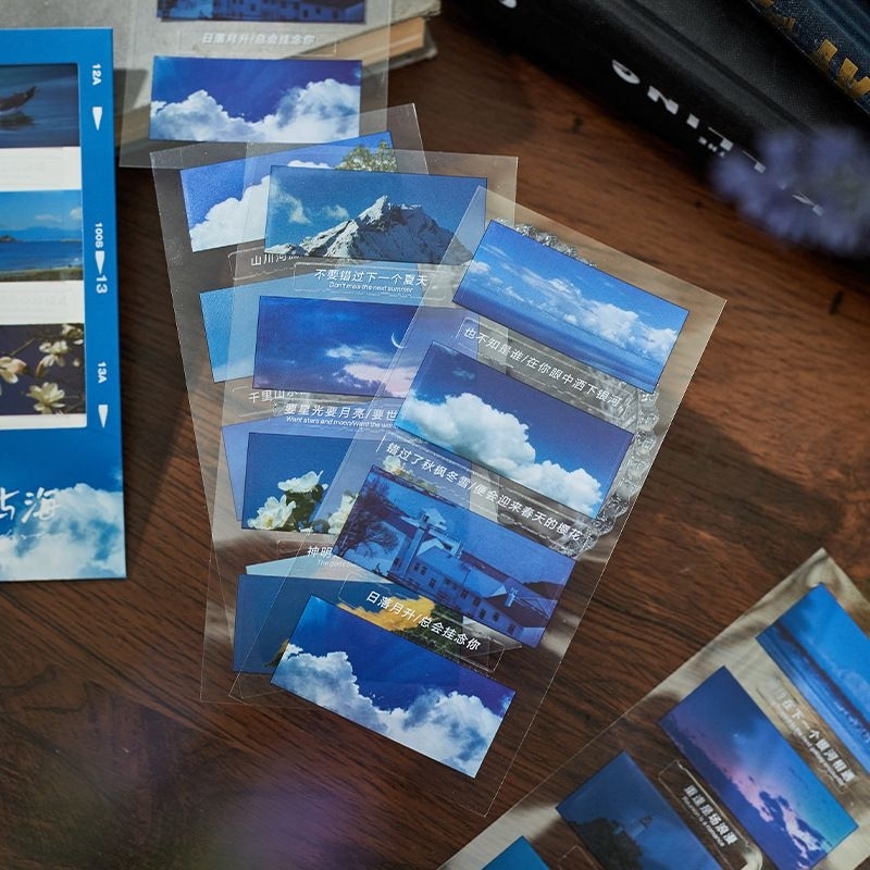 

5 lembar stiker strip aesthetic - sticker pvc aesthetic - stiker scrapbook journal