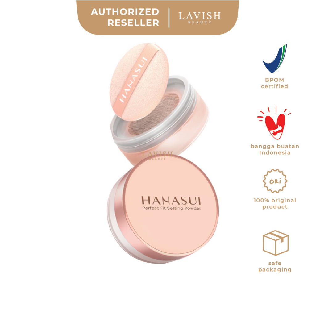 HANASUI Perfect Fit Setting Powder Bedak Tabur Halus Ringan Natural Coverage