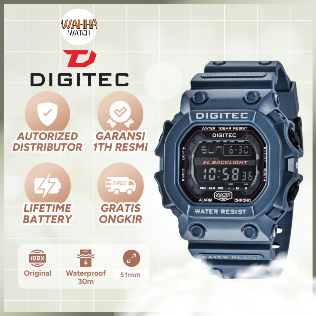 DIGITEC Jam Tangan Digital Sport DG-5012T Original Watch