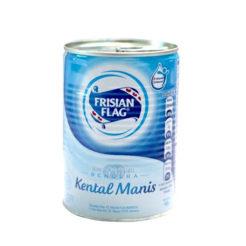 

frisian flag susu kental manis vanilla 490gr - susu kental manis bendera kaleng